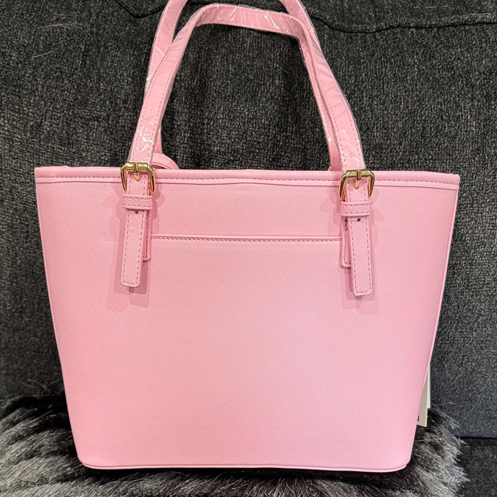 Valentino‎ Orlandi Pink Tote with Matching Card Holder - Picture 3 of 4